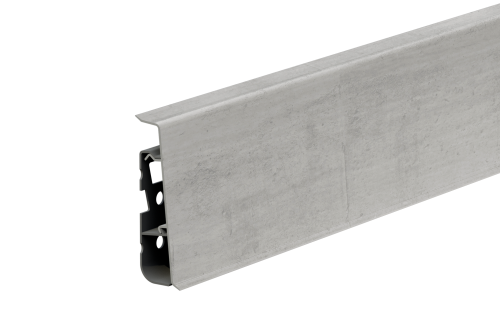 Listwa przypodłogowa PVC Cezar Hi-Line Prestige 75mm szara mat