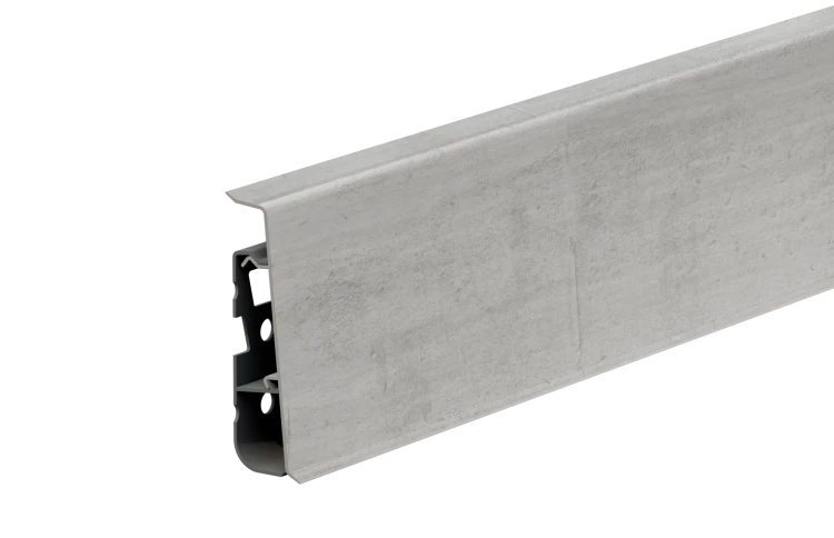 Listwa przypodłogowa PVC Cezar Hi-Line Prestige 75mm szara mat