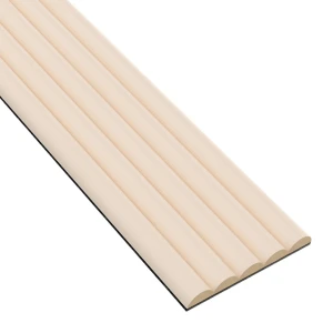Panel ryflowany MDF Beżowy – półwałki na czarnym filcu, wykończenie matowe