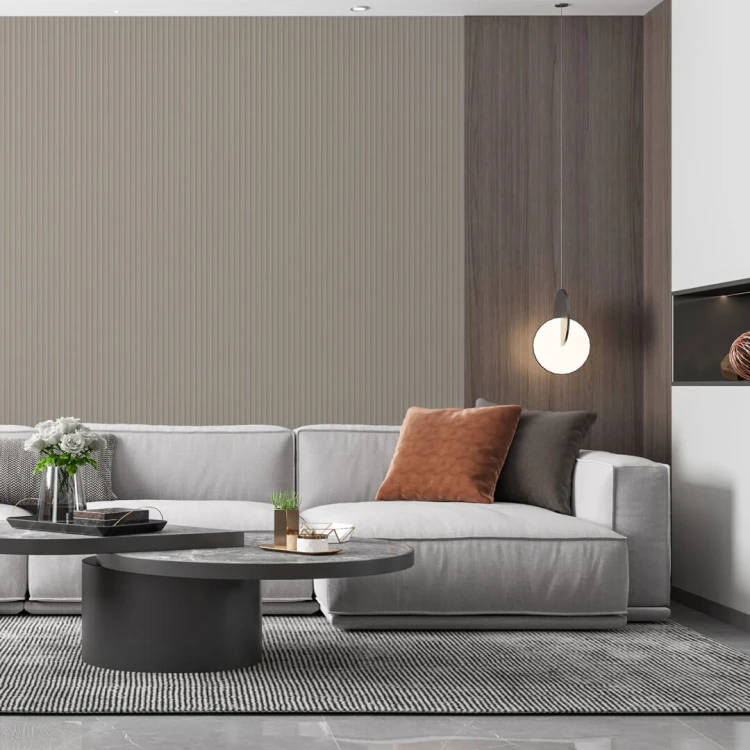 Panel ryflowany MDF Kaszmir - panele ścienne 3D na czarnym filcu