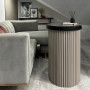 Panel ryflowany MDF Kaszmir - panele ścienne 3D na czarnym filcu