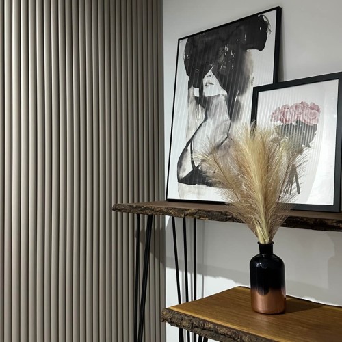 Panel ryflowany MDF Kaszmir - panele ścienne 3D na czarnym filcu