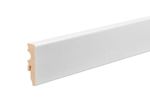 Listwa przypodłogowa kwadratowa MDF 58x14,5mm Cezar Biały RAL9003, lakier półmat, 2,20m