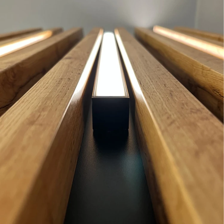 Lampa liniowa LED Standard 80cm/8W, barwa ciepła 3000K – do pojedynczych lameli ściennych, nie do paneli
