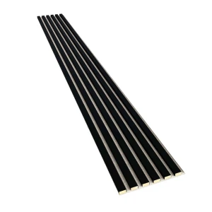 Lamele na beżowym filcu – Czarny Mat, 30x275 cm