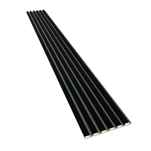 Lamele na szarym filcu – Czarny Mat, 30x275 cm