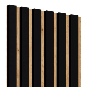 Lamele na dębowej płycie HDF – Czarny Mat, 30x275 cm