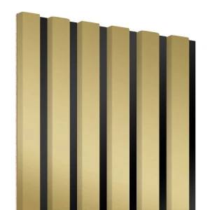 Lamele na czarnej płycie HDF – Złoty, 30x275 cm