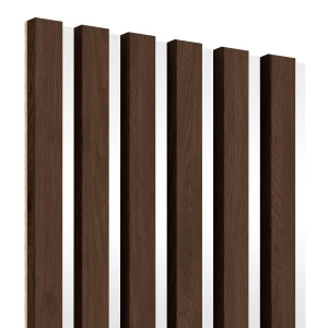 Lamele na białej płycie HDF – Orzech, 30x275 cm