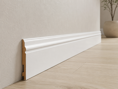 Listwa przypodłogowa lakierowana 150x19x2500mm, biała