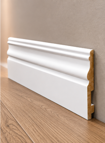 Listwa przypodłogowa lakierowana, 120x16x2500mm, biała