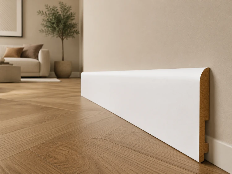 Listwa przypodłogowa lakierowana, 120x16x2500mm, biała