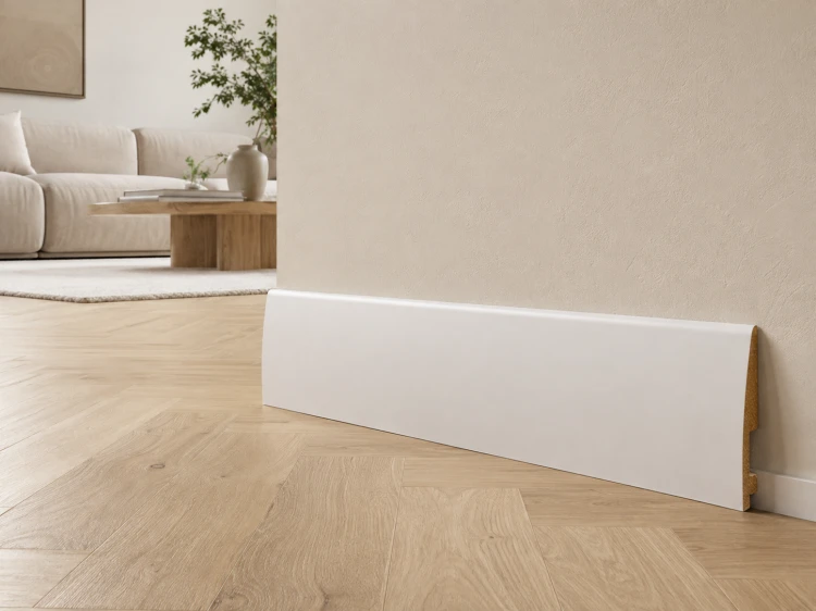 Listwa przypodłogowa lakierowana, 120x16x2500mm, biała