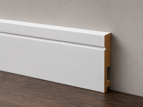 Listwa przypodłogowa lakierowana, 120x16x2500mm, biała