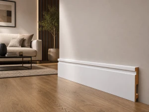 Listwa przypodłogowa lakierowana Prestige Decor L 10/5, 100x16x2500mm, biała