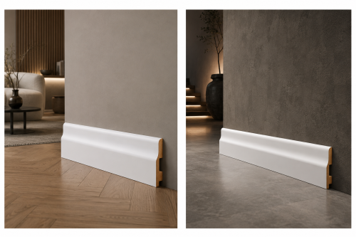 Listwa przypodłogowa lakierowana, 80x16x2500mm, biała