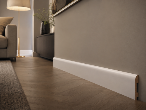 Listwa przypodłogowa lakierowana, 80x16x2500mm, biała