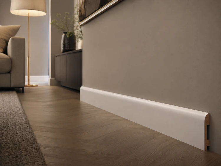 Listwa przypodłogowa lakierowana, 80x16x2500mm, biała