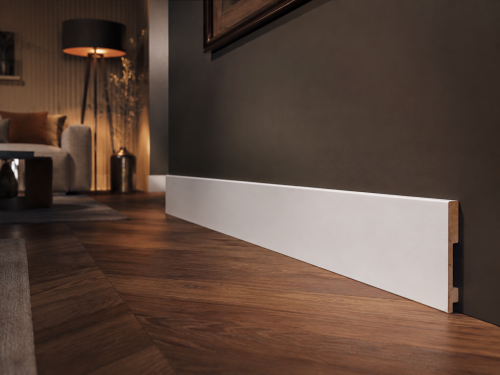 Listwa przypodłogowa lakierowana, 80x16x2500mm, biała