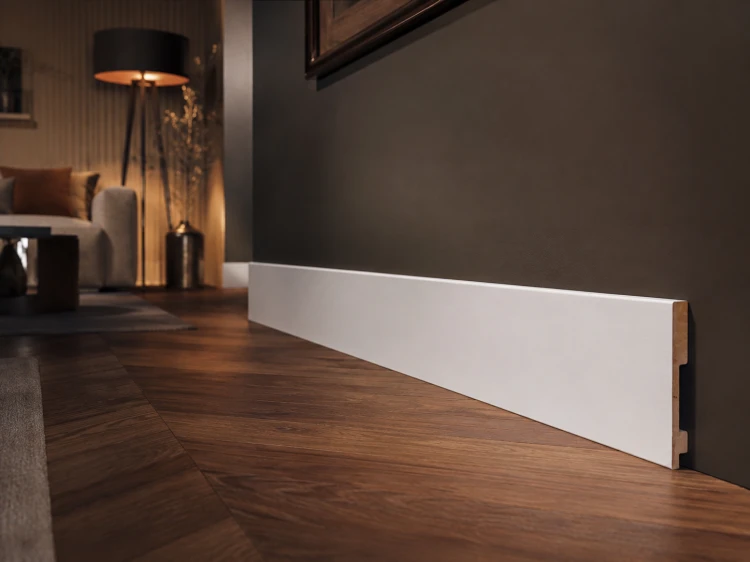 Listwa przypodłogowa lakierowana, 80x16x2500mm, biała