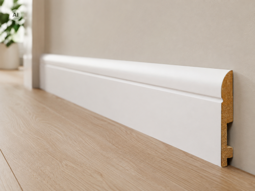 Listwa przypodłogowa lakierowana, 120x16x2500mm, biała