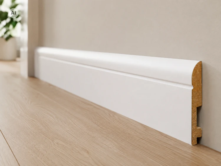 Listwa przypodłogowa lakierowana, 120x16x2500mm, biała