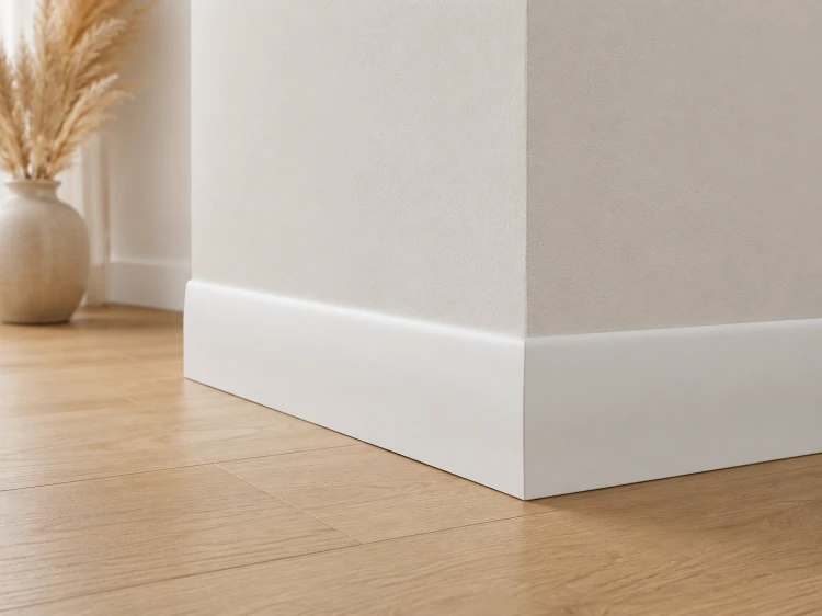Listwa przypodłogowa Prestige Decor L 15/5 150x19mm biała – falisty (wave) profil czoła listwy