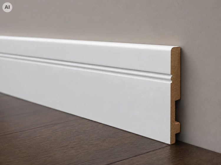 Listwa przypodłogowa lakierowana, 120x16x2500mm, biała