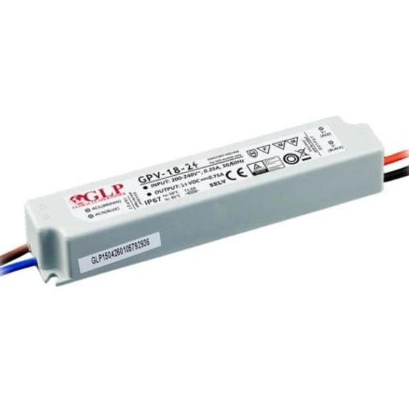 Zasilacz LED 24V 18W – akcesorium do lamp LED montowanych między lamelami ściennymi