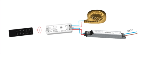Pilot do lamp LED R11, jednostrefowy – w zestawie bateria CR2032