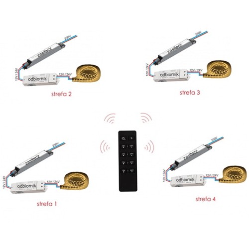 Pilot do lamp LED RU4, czterostrefowy