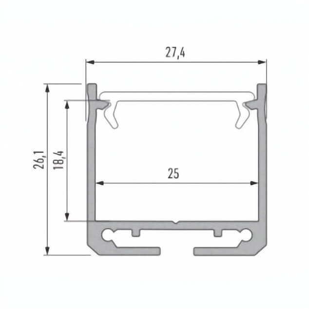 Lampa liniowa LED Standard 120cm/12W, barwa naturalna 4000K