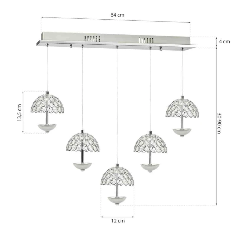 Lampa wisząca Venus 5x5W LED Milagro ML317