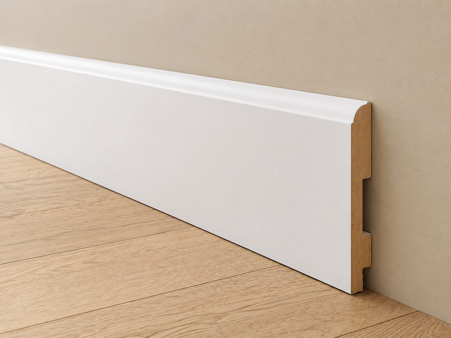 Listwa przypodłogowa lakierowana, 100x16x2500mm, biała
